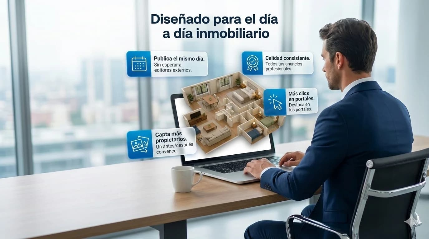 Agente inmobiliario usando BestViews